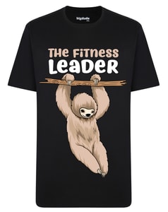 Bigdude The Fitness Leader Print T-Shirt Black